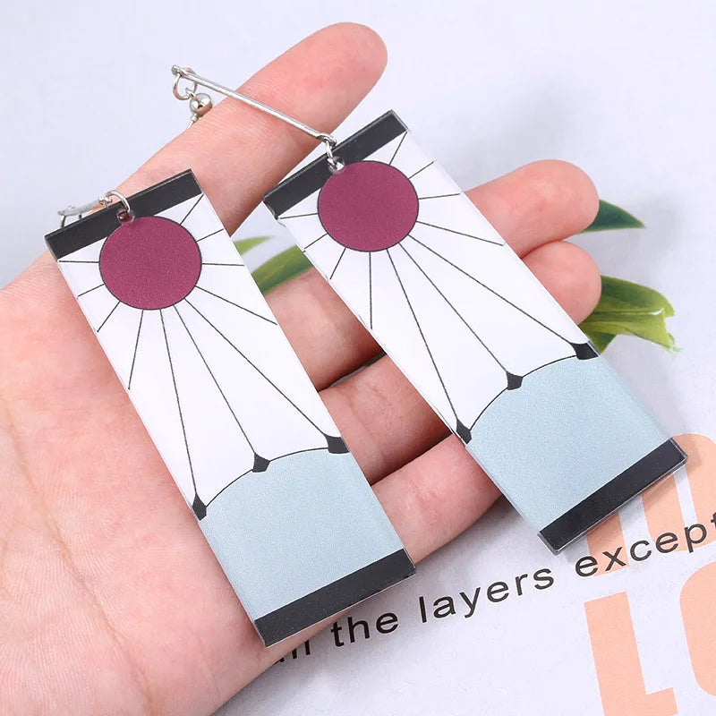 Demon Slayer: "Hashira's Patterns" Acrylic Drop Earrings