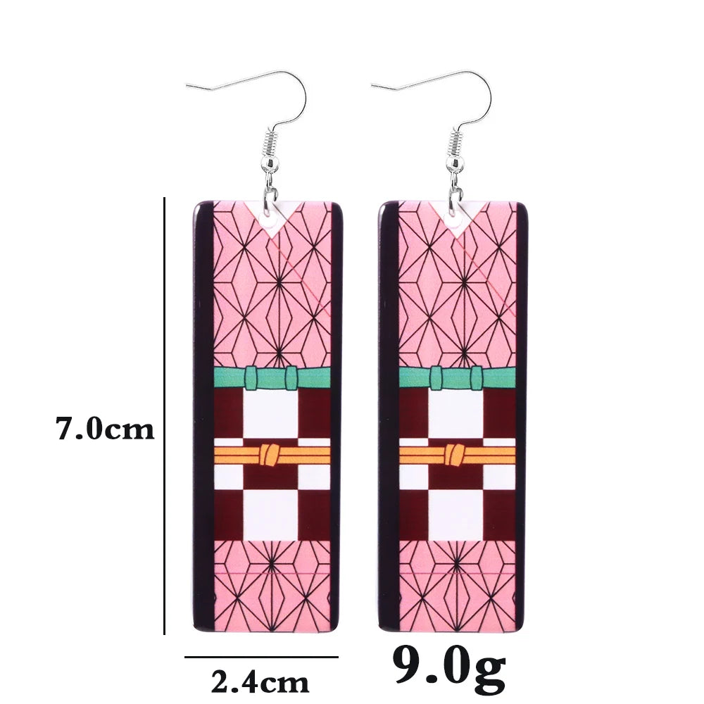 Demon Slayer: "Hashira's Patterns" Acrylic Drop Earrings