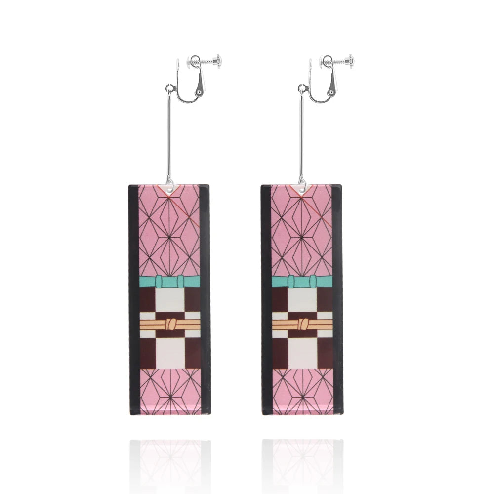 Demon Slayer: "Hashira's Patterns" Acrylic Drop Earrings