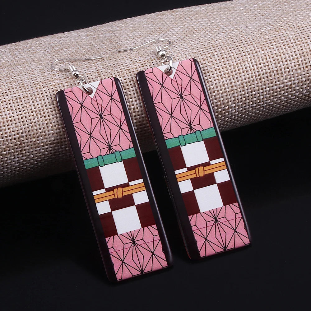 Demon Slayer: "Hashira's Patterns" Acrylic Drop Earrings