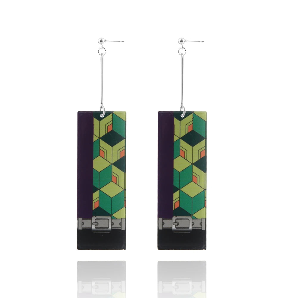 Demon Slayer: "Hashira's Patterns" Acrylic Drop Earrings
