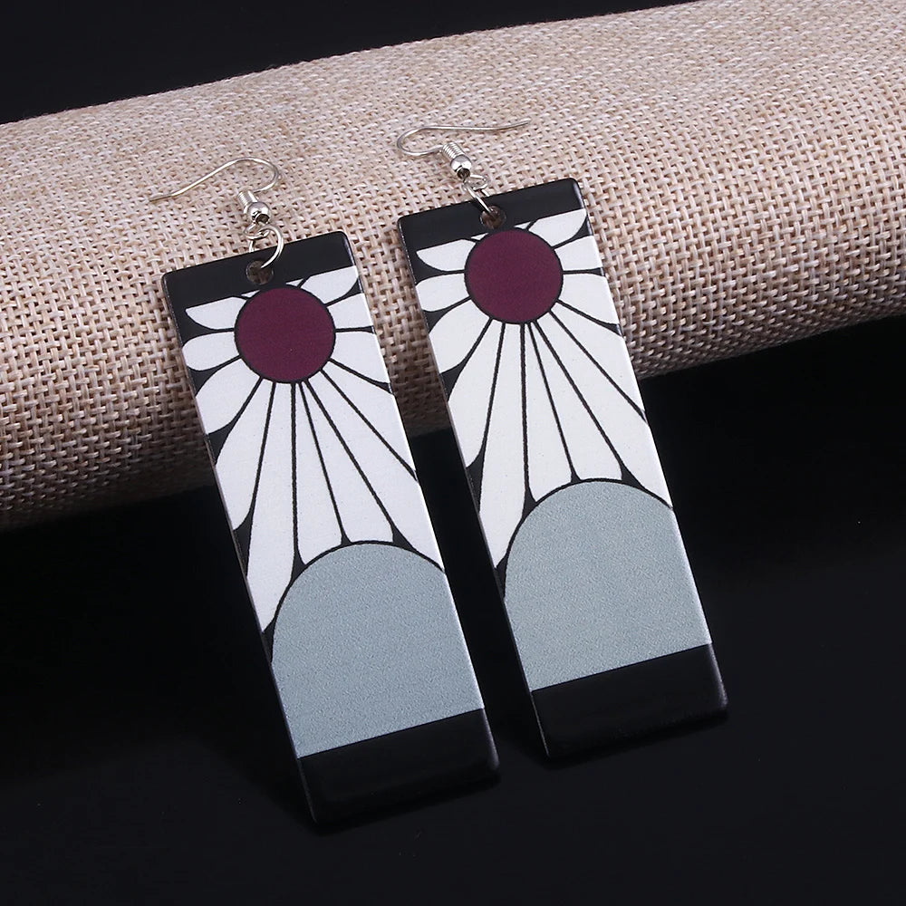 Demon Slayer: "Hashira's Patterns" Acrylic Drop Earrings