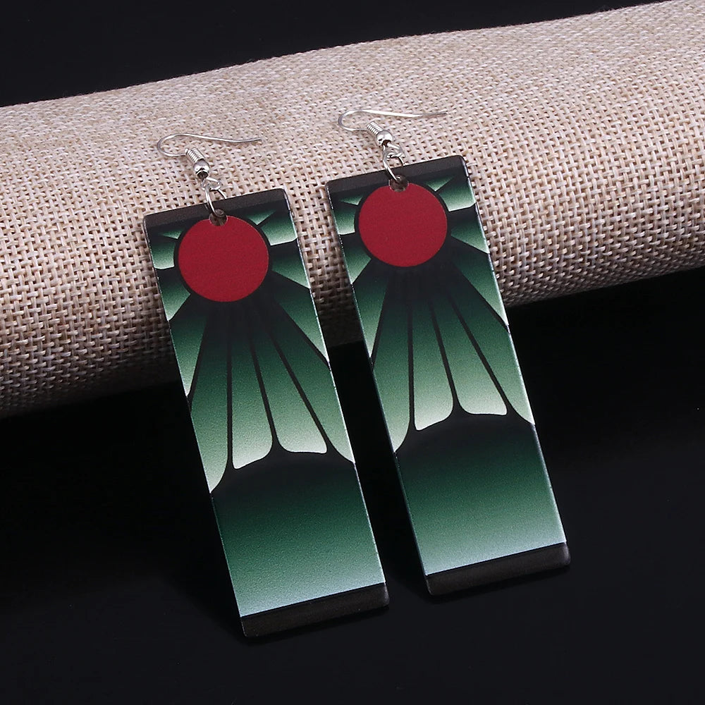 Demon Slayer: "Hashira's Patterns" Acrylic Drop Earrings