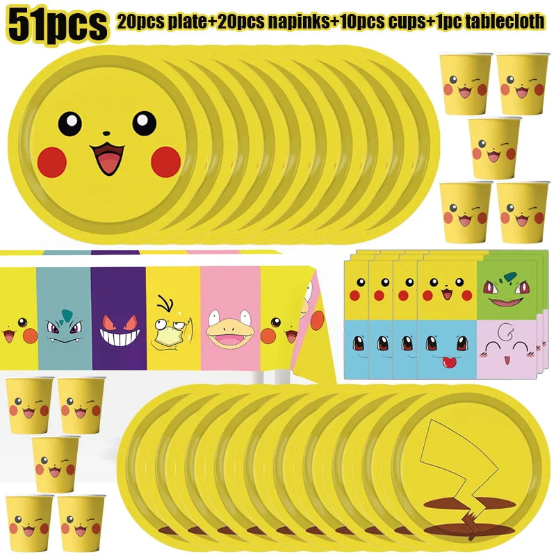 Pokémon: "Trainer's Birthday Bash" Party Supplies Kit (Takara Tomy)