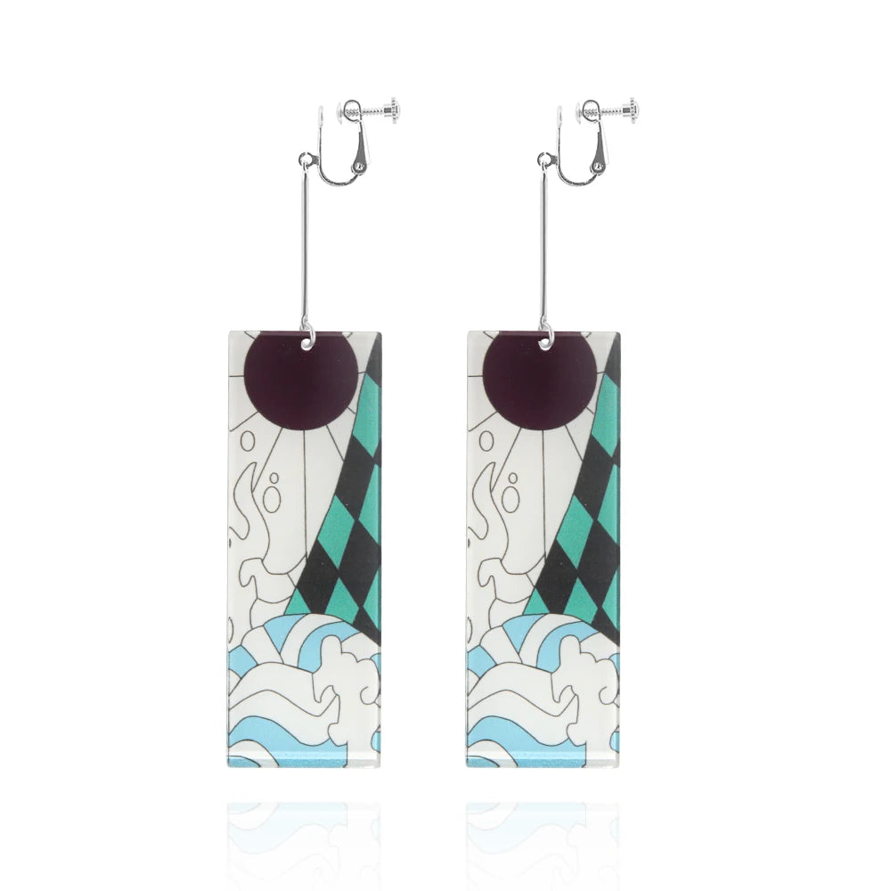 Demon Slayer: "Hashira's Patterns" Acrylic Drop Earrings