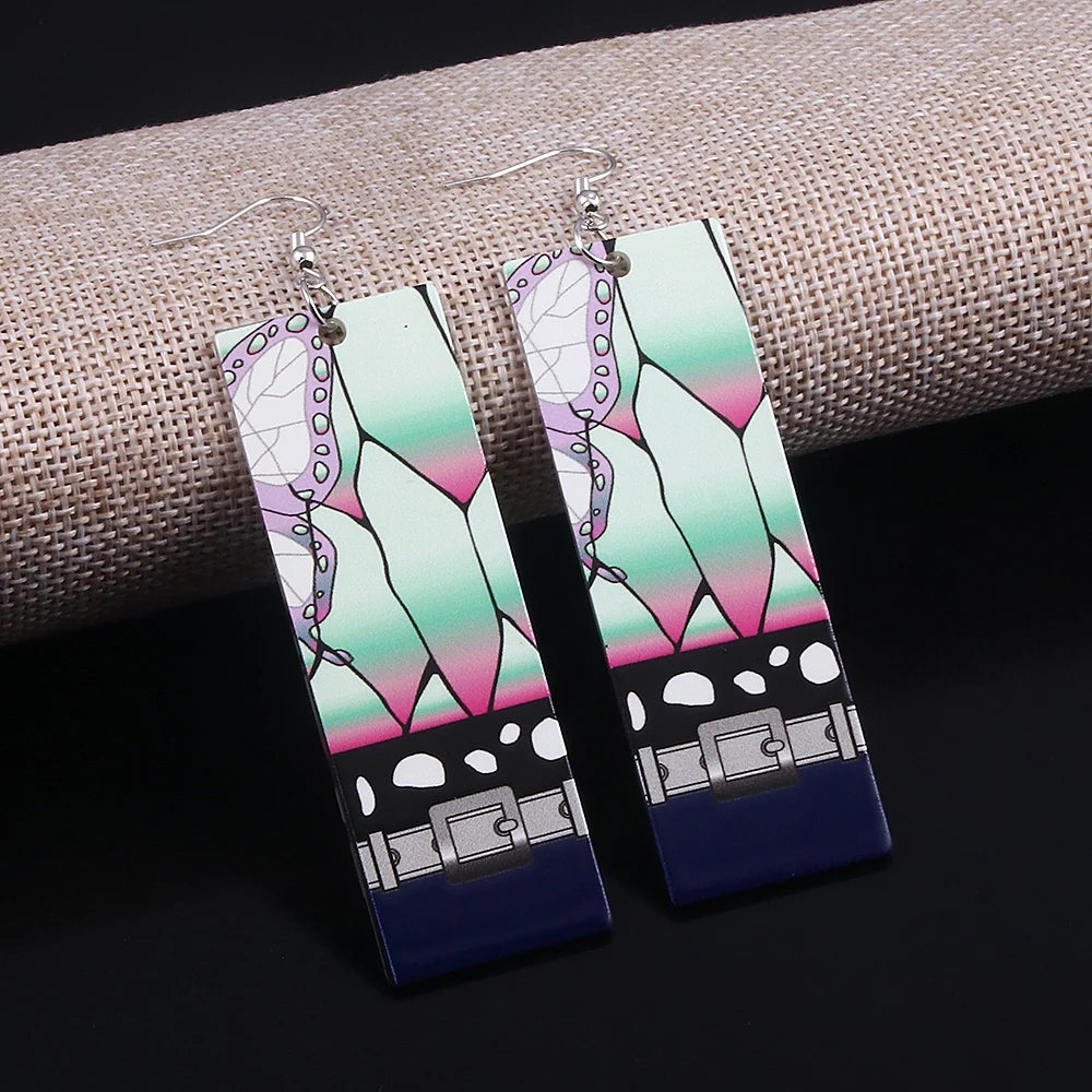 Demon Slayer: "Hashira's Patterns" Acrylic Drop Earrings