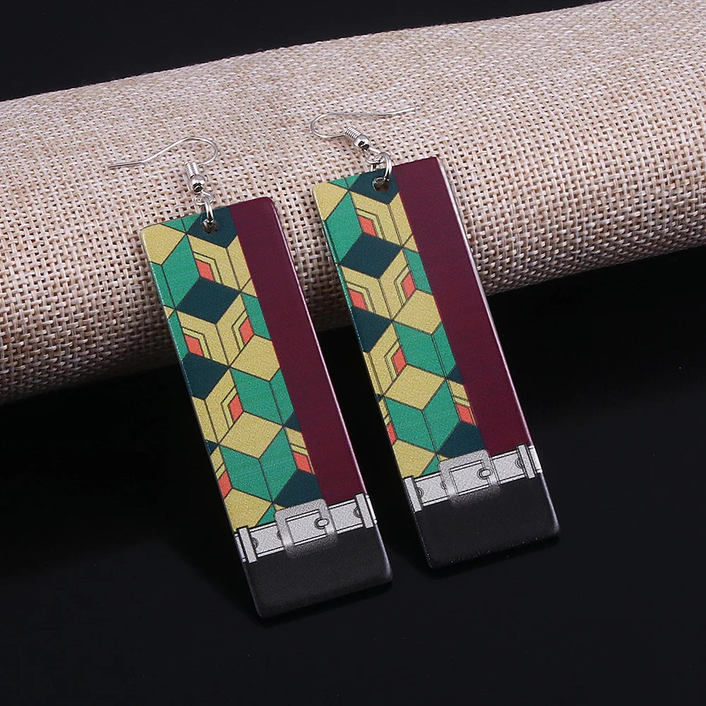 Demon Slayer: "Hashira's Patterns" Acrylic Drop Earrings