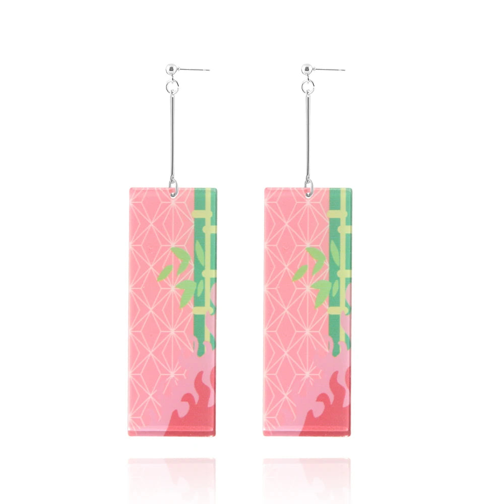 Demon Slayer: "Hashira's Patterns" Acrylic Drop Earrings