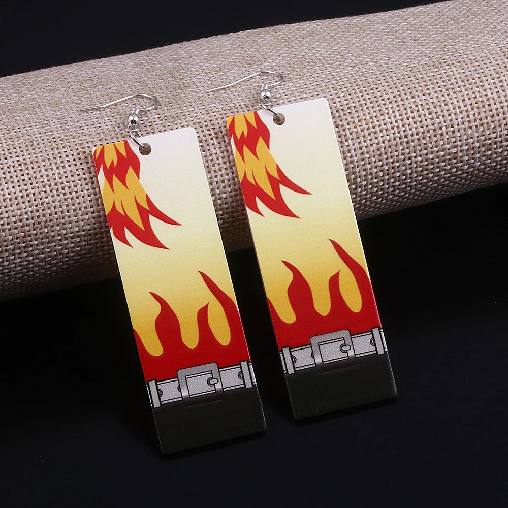 Demon Slayer: "Hashira's Patterns" Acrylic Drop Earrings
