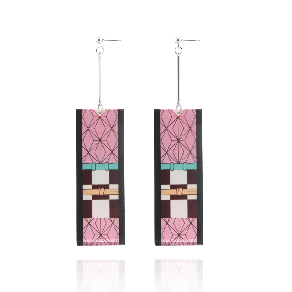 Demon Slayer: "Hashira's Patterns" Acrylic Drop Earrings