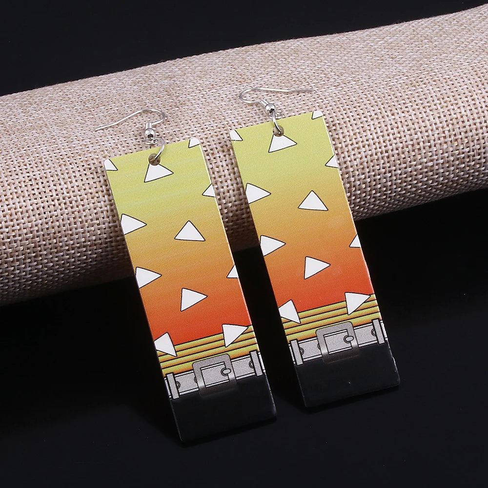 Demon Slayer: "Hashira's Patterns" Acrylic Drop Earrings