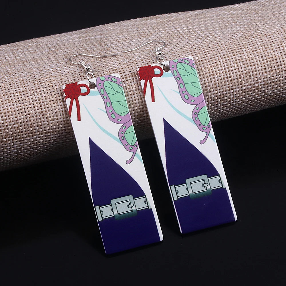 Demon Slayer: "Hashira's Patterns" Acrylic Drop Earrings
