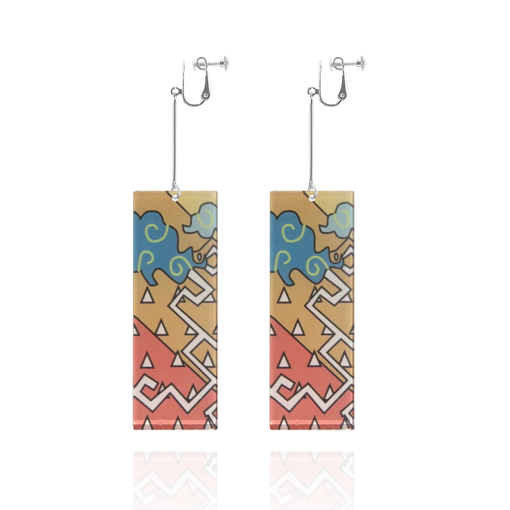 Demon Slayer: "Hashira's Patterns" Acrylic Drop Earrings