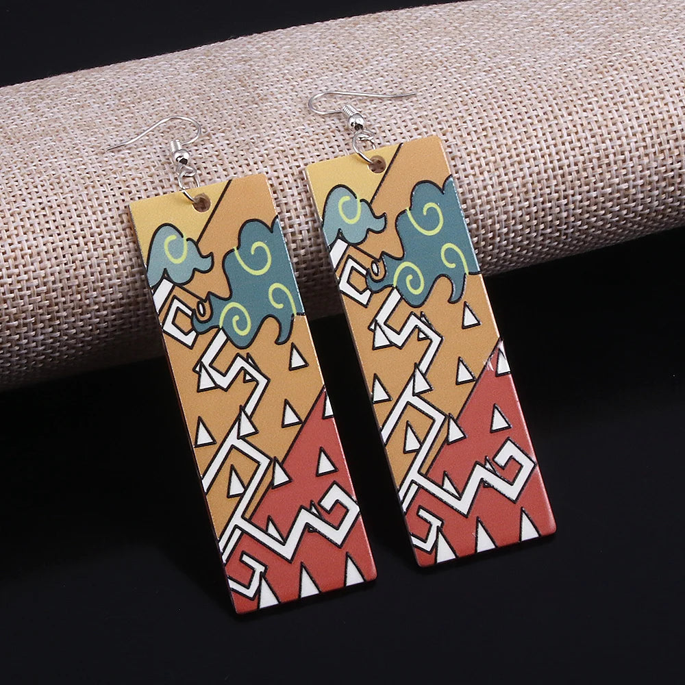 Demon Slayer: "Hashira's Patterns" Acrylic Drop Earrings